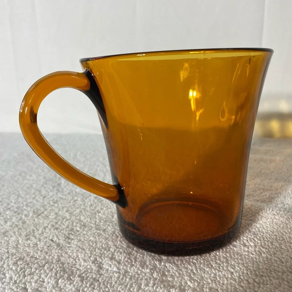Vintage MCM Duralex France Amber Glass Jug Creamer Pitcher - Picture 6 of 14